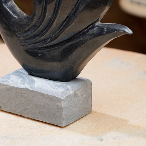 Handcrafted Marble Peacock Sculpture