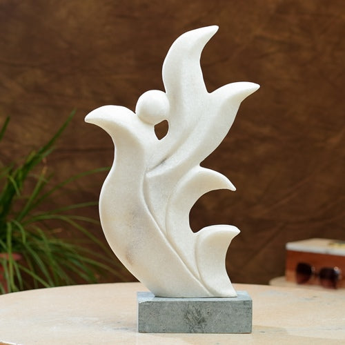 Contemporary Marble Flourish Sculpture