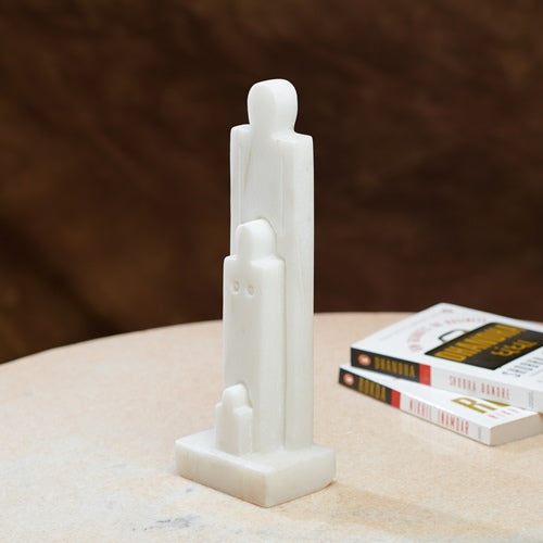 Abstract Family Figures Marble Sculpture