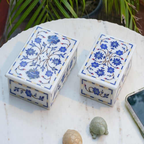 Handcrafted Marble Inlay Box