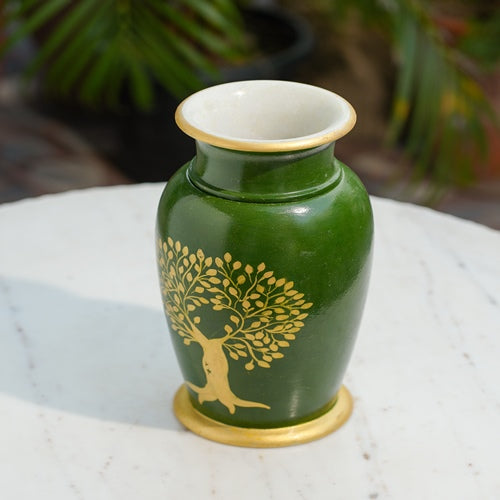 Handcrafted Marble Tree of Life Vase