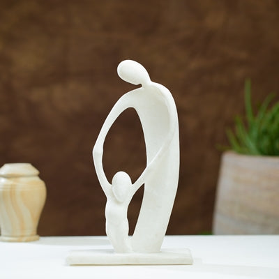 White Marble MotherChild Statue
