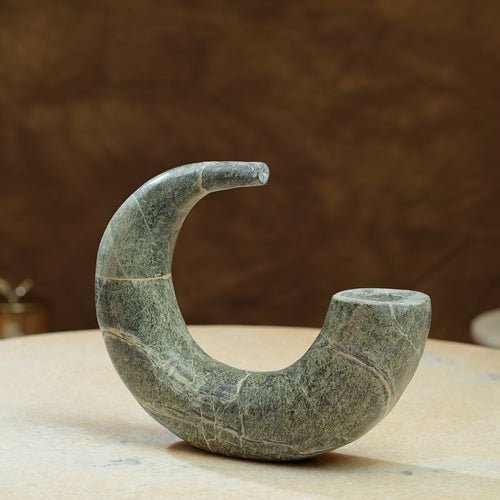 Green Marble Curved flower vase