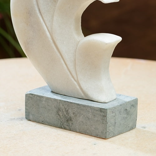 Contemporary Marble Flourish Sculpture