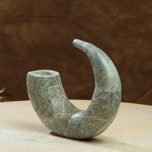Green Marble Curved flower vase