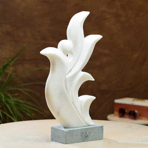 Contemporary Marble Flourish Sculpture