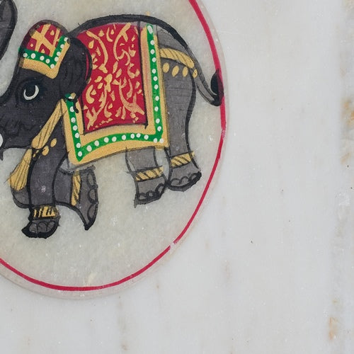 HandPainted Elephant Marble Coaster
