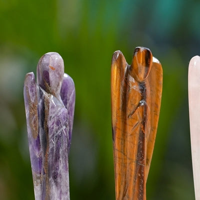 SemiPrecious HandCarved Angel Figurines (Stone)