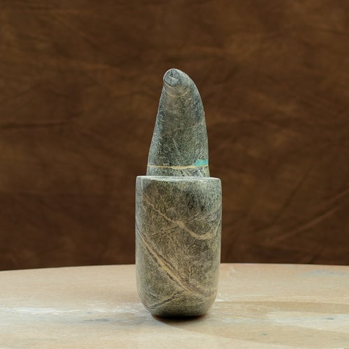 Green Marble Curved flower vase