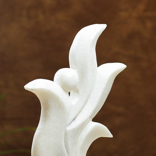 Contemporary Marble Flourish Sculpture