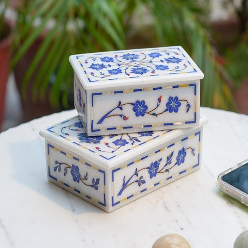 Handcrafted Marble Inlay Box