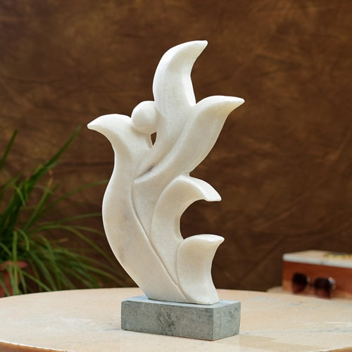 Contemporary Marble Flourish Sculpture