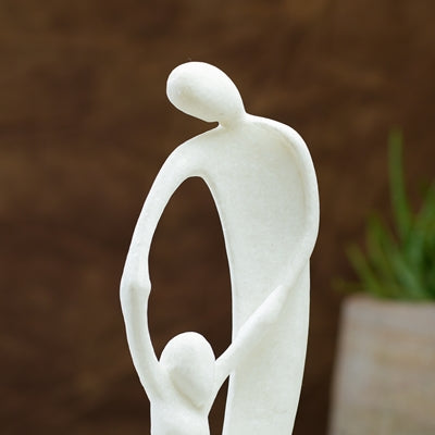 White Marble MotherChild Statue