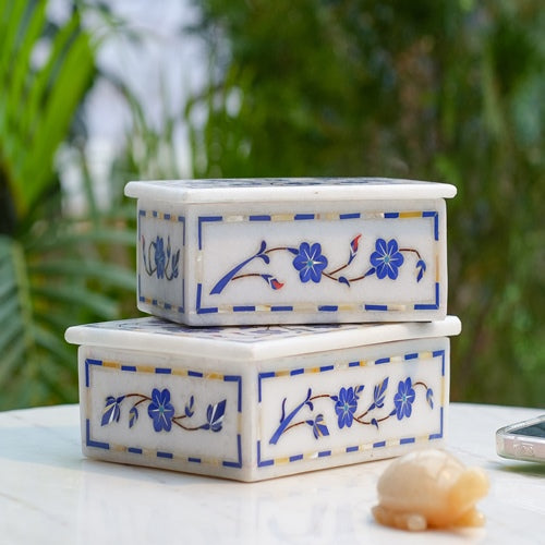 Handcrafted Marble Inlay Box