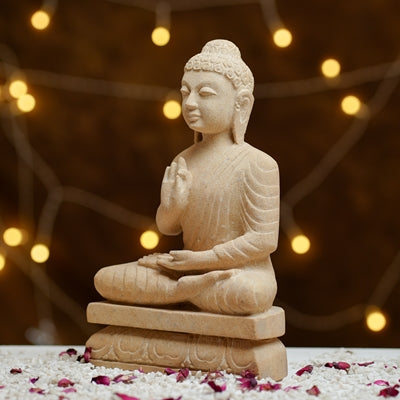 Gold Dhyana Mudra Buddha  Calm Energy for Your Space