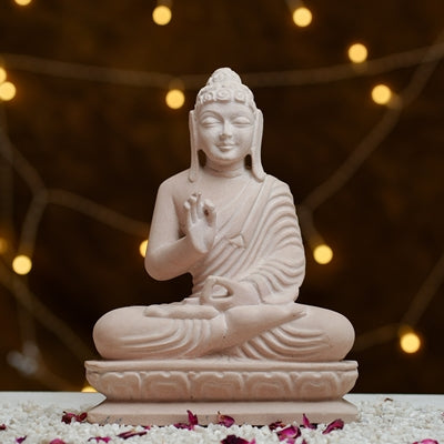 Pink Dhyana Mudra Buddha Calm Energy for Your Space