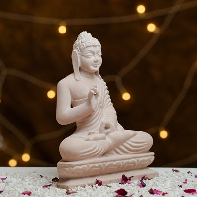 Pink Dhyana Mudra Buddha Calm Energy for Your Space