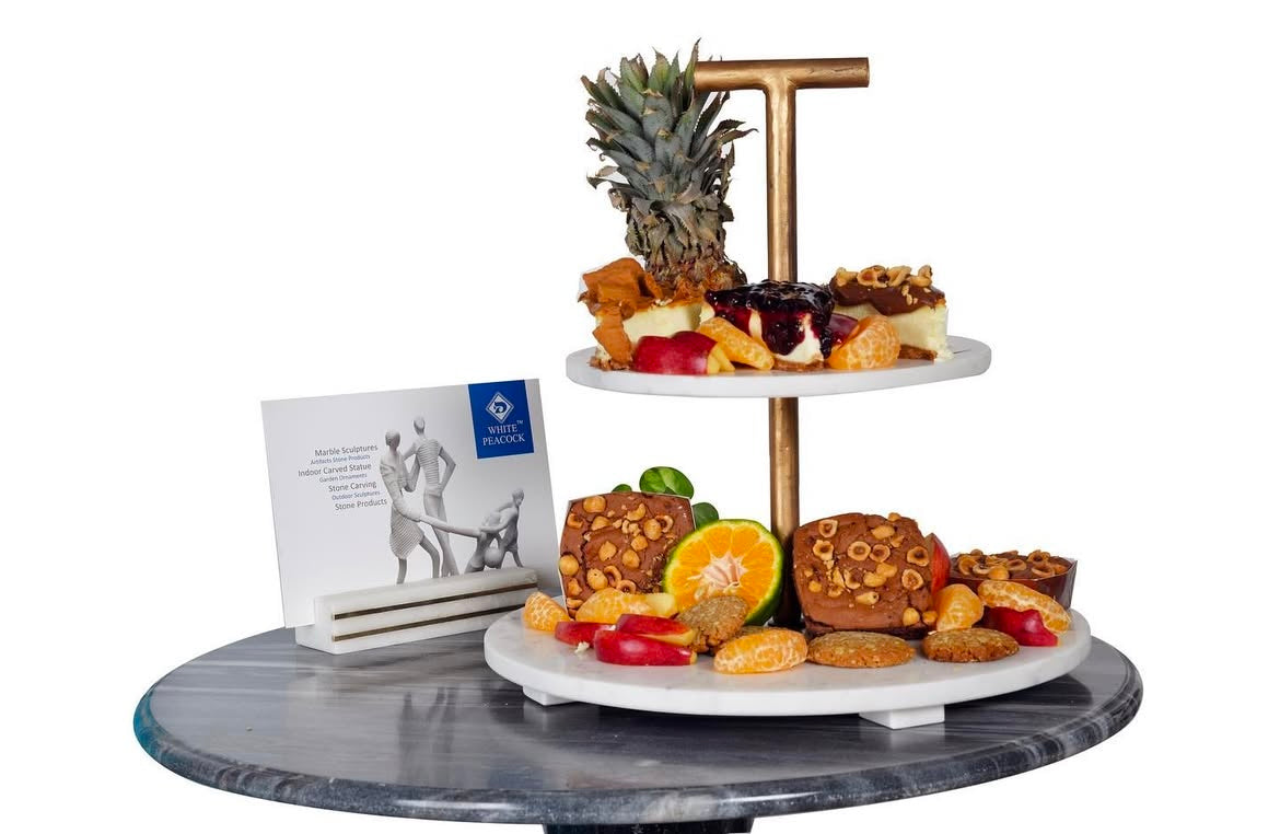 Marble and Brass Cookie Tray