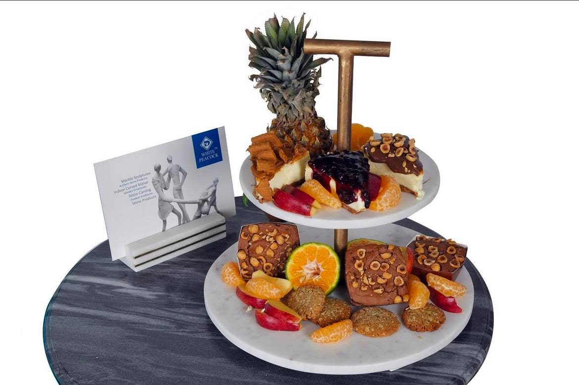 Marble and Brass Cookie Tray