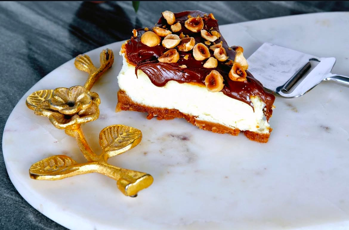 Marble Tray with Brass Handle