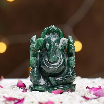 Jade Ganesha  Prosperity Statues