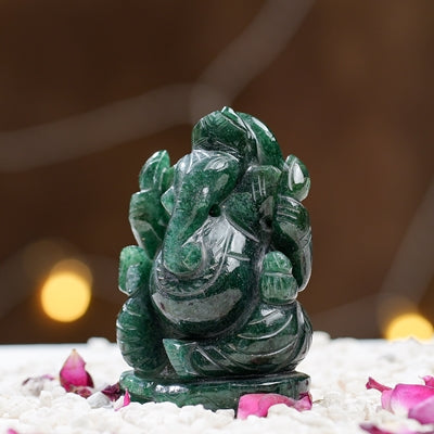 Jade Ganesha  Prosperity Statues