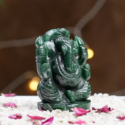 Jade Ganesha  Prosperity Statues