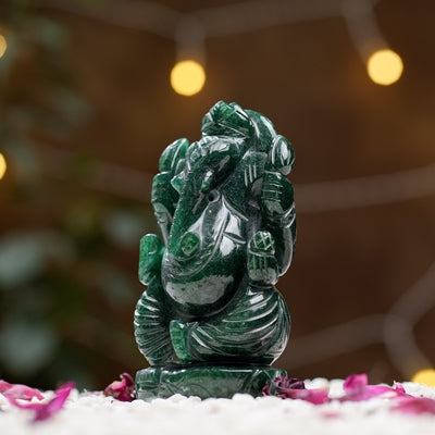Jade Ganesha  Prosperity Statues