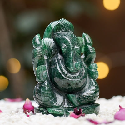 Jade Ganesha  Prosperity Statues