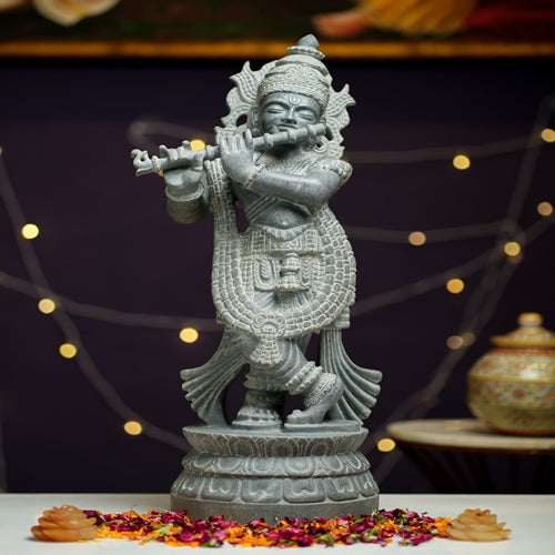 Divine Krishna: The Enchanting Flute Player