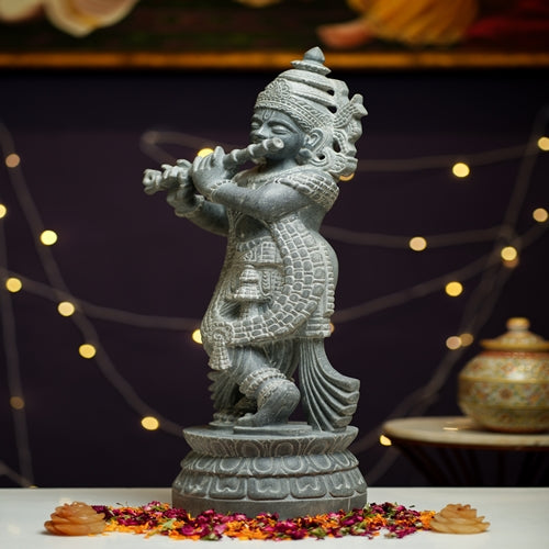 Divine Krishna: The Enchanting Flute Player