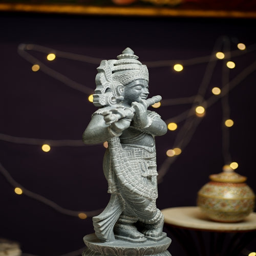 Divine Krishna: The Enchanting Flute Player