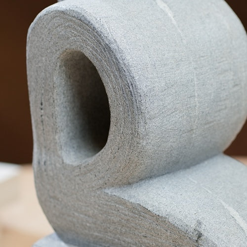 Modern Abstract Sitting Figure Sculpture
