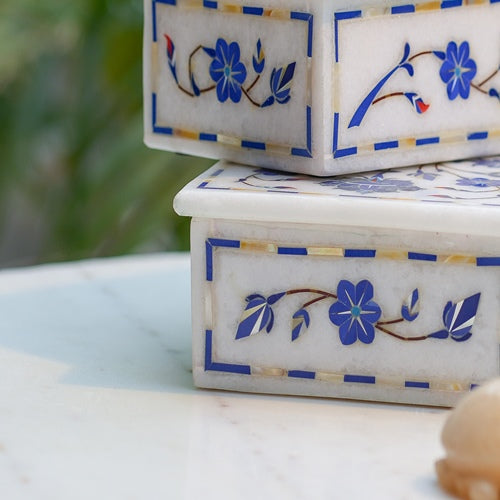 Handcrafted Marble Inlay Box