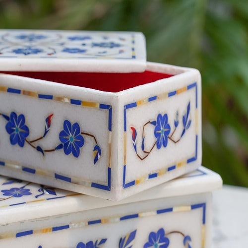 Handcrafted Marble Inlay Box