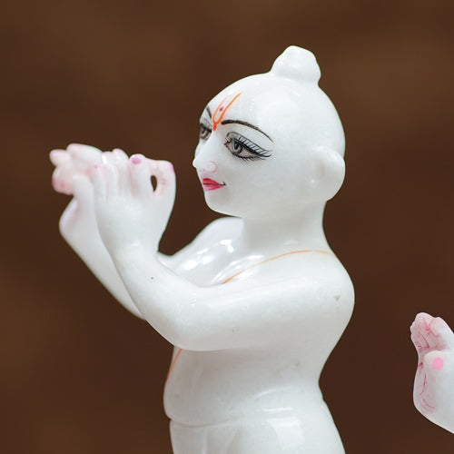 Divine Radha-Krishna Marble Sculptures